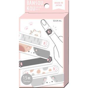 Q-Lia kawaii cat neko animal band-aids made in Japan set of 15